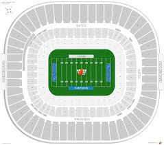 Carolina Panthers Seating Guide Bank Of America Stadium