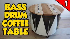 Select shorter legs to convert the drum to a coffee table, or longer legs to make a small dining table. How To Make A Bass Drum Coffee Table Part 1 Of 2 Youtube