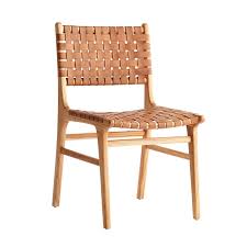 Woven Leather Dining Chair Dining Room Kitchen Chairs Wisteria Tan Dining Chair Leather Dining Chairs Oak Dining Chairs