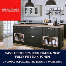 A Dream Doors Kitchen Makeover Is Up To 50 Cheaper Than The Price Of A Fully Fit Replacement Kitchen Cupboard Doors Kitchen Cupboard Doors Kitchen Door Styles