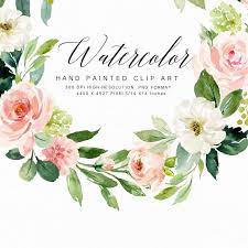Watercolor Flower Wreath Softly Small Set Individual Png Etsy Watercolor Flower Wreath Watercolor Flowers Watercolor Flower Frame