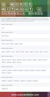 In english, the letter q is almost always followed by the letter u. Q Words Without U Scrabble Words Best Scrabble Words Scrabble