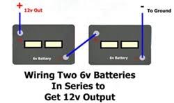 24 volt battery connections glasswolf #39 s pages isolation solenoid how to connect two 6 rv batteries youtube trollbridge24 information. How To Wire Two 6 Volt Batteries In Series To Double Output Voltage Etrailer Com