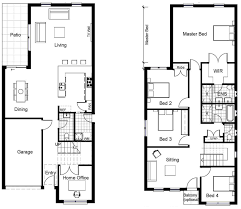Floor plans for a narrow lot. Image Result For 2 Storey Narrow House Plans Narrow House Plans House Plans Uk Narrow Lot House Plans