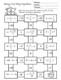 Solving Two Step Equations Maze Systems Of Equations Equations Two Step Equations