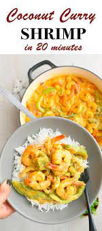 Spicy Coconut Curry Shrimp Ready In 20 Minutes Recipe In 2021 Coconut Curry Coconut Curry Shrimp Curry Shrimp