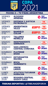 Los partidos de orden nacional son un mismo partido reconocido en al menos 5 provincias, al 30/08/2019.1. Los Partidos Liberados De La Fecha 3 De La Copa Liga Profesional Futbol La Voz Del Interior