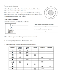 Some of the worksheets displayed are 3 06 atomic structure wkst, atomic structure work, atomic structure, chemistry of matter, answer key, km 654e 20150109102424. Free 7 Sample Atomic Structure Worksheet Templates In Ms Word Pdf