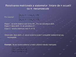 C) d c = 0  sistemul este compatibil nedeterminat. Ppt Sisteme De Ecuatii Liniare Powerpoint Presentation Free Download Id 1335163
