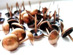 Copper Finish Decorative Nails Round Dome Lot By Thebonbonshoppe 6 00 Upholstery Tacks Upholstery Nails Copper Finish