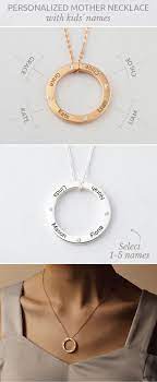 Children S Names Necklace For Mother Circle Of Love Birthday Presents For Mom Necklace With Kids Names Gifts For Mom