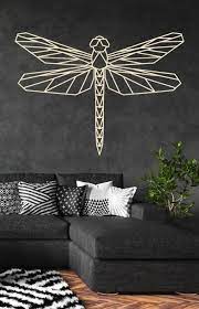 opzoek naar unieke wanddecoratie deze geometrische wanddecoratie van een libelle zal zeker uniek staan aan uw muur de geometrische geometrisch hout libellen