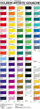 holbein gouache designer chart recherche google gouache