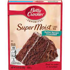 You want a regular cake mix without the added pudding in the mix. Betty Crocker Favorites Supermoist Butter Recipe Chocolate Cake Mix 15 25 Oz Box Cake Mix Meijer Grocery Pharmacy Home More
