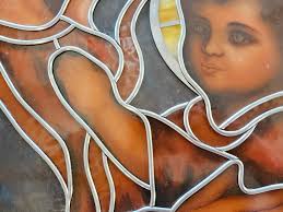 Hand-painted stained glass window technique and materials