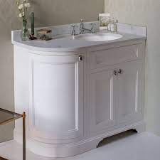 Burlington 1000mm Curved Corner Vanity Unit Corner Bathroom Vanity Corner Vanity Freestanding Bathroom Furniture