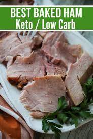 Baked Keto Ham Recipe With A Sugar Free Glaze Recipe Ham Recipes Recipes Low Carb Thanksgiving Recipes
