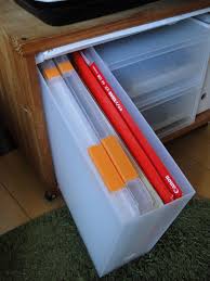 100均のa4ファイルケースでコピー用紙収納 neigeノ庭カラ 収納 100均 収納ボックス 100均