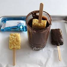 Chocolate Rice Krispies Treat Penguin Lollipops Hungry Happenings Chocolate Rice Krispie Treats Rice Krispies Krispie Treats