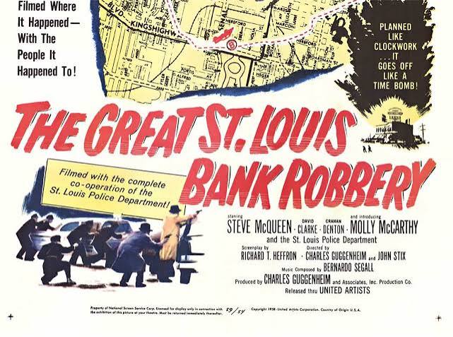 The Great St Louis Bank Robbery 1959 original US one sheet film poster  Steve McQueen NSS 59/54 crime | Anonymous Artists | The Vintage Poster