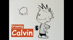 First lightly draw hobbes's head and part of his arms. How To Draw Calvin From Calvin And Hobbes Youtube