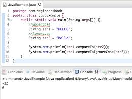 Java String Comparetoignorecase Method Example