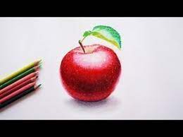 Draw the outer circle 8 1⁄2 inches (22 cm) from the center. How To Draw An Apple Step By Step Tutorial Prismacolor Pencils Youtube Prismacolor Drawing Color Pencil Drawing Prismacolor