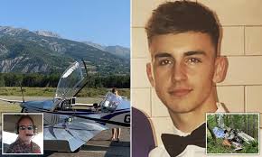 Pictured: The 18-year-old killed in Alps plane collision alongside  37-year-old pilot