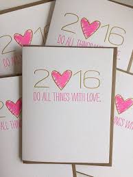 New Year 39 S Card Single Card Letterpress Happy New Year Card Do All Things With Love Letter Happy New Year Cards New Year Card New Year Cards Handmade