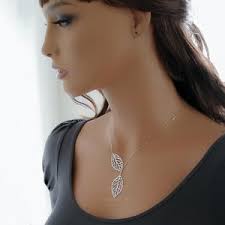 SALE- Leaf Necklace -STERLING SILVER Chain- Lariat Style- Perfect Wife,  Mother, Sister Gift Falling for You by Revellerosejewelry