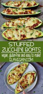 Vegan Stuffed Zucchini Boats With Chickpeas Stuffed Zucchini Vegetarian Vegan Zucchini Recipes Zucchini Boats