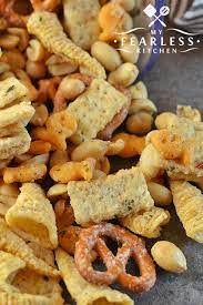 Quick Easy Ranch Snack Mix From My Fearless Kitchen This Recipe For Quick Easy Ranch Snack Mix Ha Snack Mix Recipes Ranch Chex Mix Recipes Ranch Snack Mix
