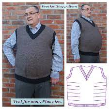 See more ideas about vest pattern, knitting, knit vest pattern. Vest For Men Plus Size Free Knitting Pattern