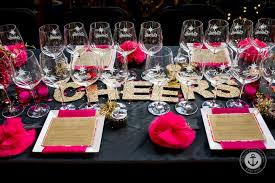 Cheers to you gold 50 dinner plates. Ladies Night Out Birthday Dinner Party Birthday Party Decorations For Adults Dinner Party Decorations