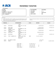 Check spelling or type a new query. Contoh Rekening Koran Bca Untuk Pinjaman Kredit Ke Bank Atau Koperasi