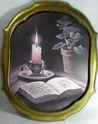 Very Old Vintage Home Interiors Candle And Bible Picture By Newprairiestore Candle Tattoo Home Interior Candles Bible Wall Art