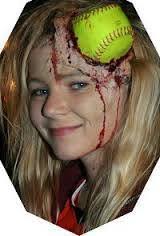 Hmmm, now here is a Halloween costume. (Almost painful to look at)