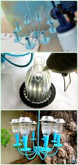 Diy Recycled Solar Light Hanging Chandelier Tutorial Diy Solar Inspired Solar Light Lighting Ideas Backyardlandscap Solar Licht Solarleuchten Garten Diy Solar