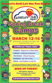 Adventure Kids Playcare Camps Flower Mound Kids Adventure Spring Break Camping Flower Mound
