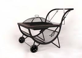 Image Of Garden Bbq Heater Fire Pit Portable Stove With Wheels Outdoor Fire Pit With Wheels Fire Pit Ideas