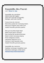 Lirik Lagu Ebiet G Ade