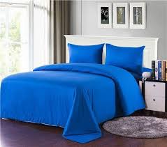 The most common royal blue bedroom material is cotton. Tache Cotton Deep Blue Comforter Set With Zipper Tache Home Fashion