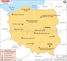 Click on the image to increase! Airports In Poland Poland Airports Map