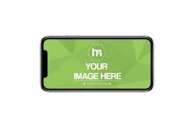 Black Iphone X Model Horizontal Landscape View Isolated On A White Background Showcase Your Ios Application Or Website Ios Application Iphone Mockup Generator