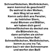 Der könig war einverstanden und ließ mich ziehen. Schneeflockchen Weissrockchen Wann Kommst Du Geschneit Du Wohnst In Den Wolken Dein Weg Ist So Weit