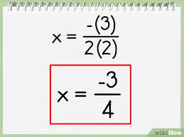 In order to score correct marks for this equation, the gentleman in the video describes how and where to write x = 3/4, he says it has to be written on the graph, and the video contains the example graph. How To Find An Axis Of Symmetry 11 Steps With Pictures