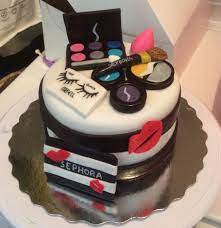 This cake was made for my lovely god daughter! Sephora Cake Make Up Cake Makeup Birthday Cakes Cake