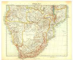 1911 Vintage Map Southern Africa Stieler South Africa Etsy South Africa Map Africa Map Vintage Map