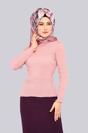 Modaselvim Tunik Bogazli Triko Kazak 3135af356 Pudra Moda Feminina Moda Feminino
