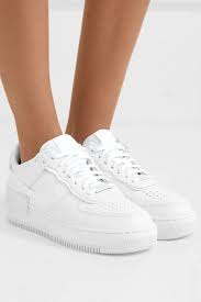 White Nike Air Force 1 Shadow Leather Sneakers Nike In 2020 Nike Air Force 1 Outfit Leather Sneakers Nike Shoes Air Force